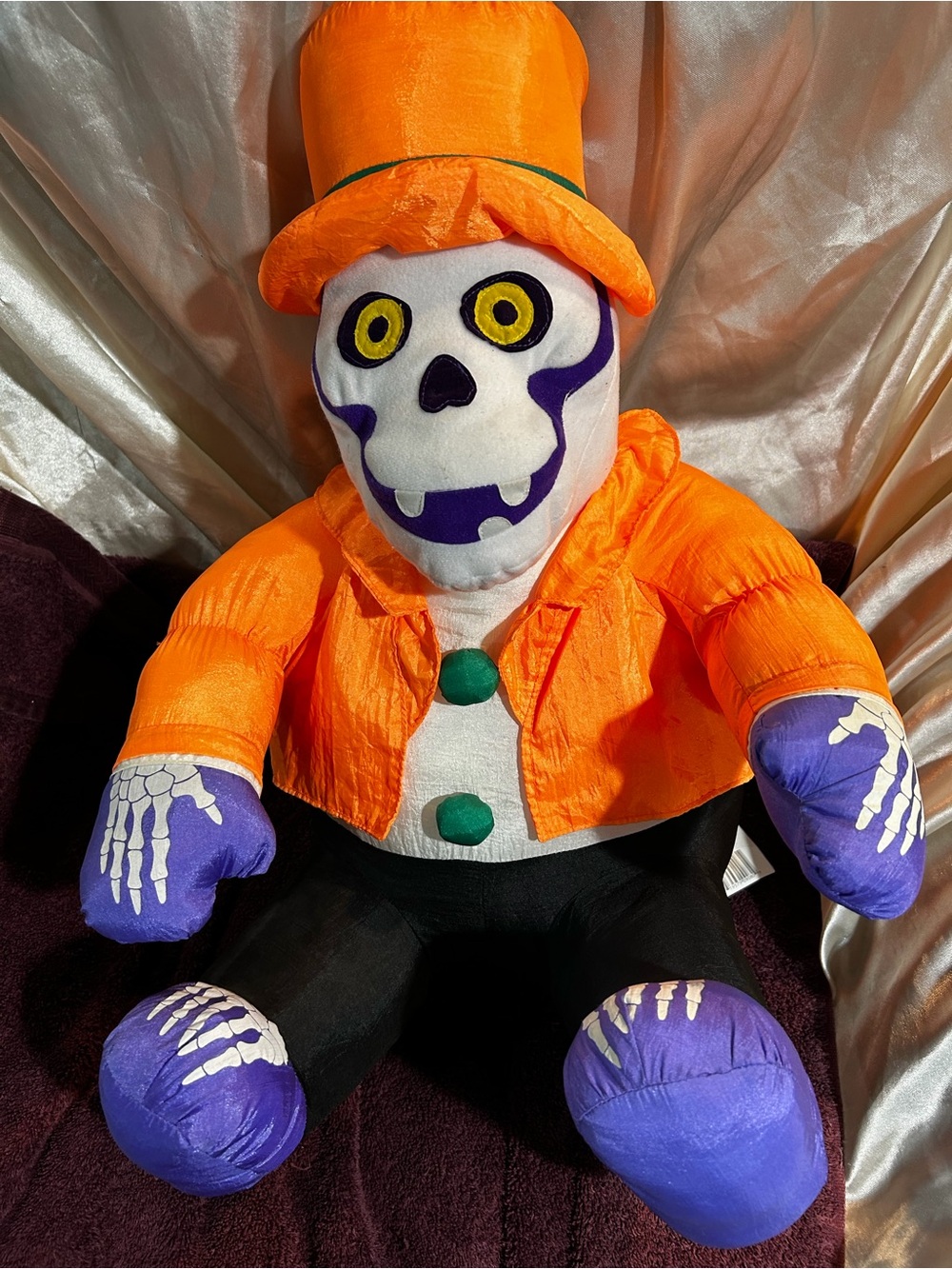 Vintage 1996 Skeleton Parachute Plush 20" By Stuffins Inc.